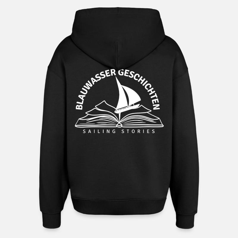 Blue Water Stories Logo - Sweat à capuche unisexe Stanley/Stella Oversized - noir