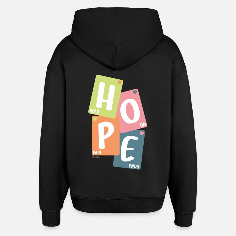 Espoir - Sweat à capuche unisexe Stanley/Stella Oversized - noir