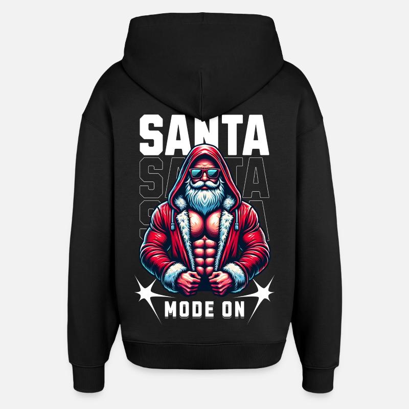 Santa Mode On - Oversized Unisex Hoodie von Stanley/Stella - Schwarz