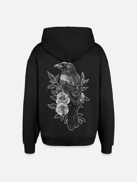 Raven - Oversized Unisex Hoodie by Stanley/Stella - black