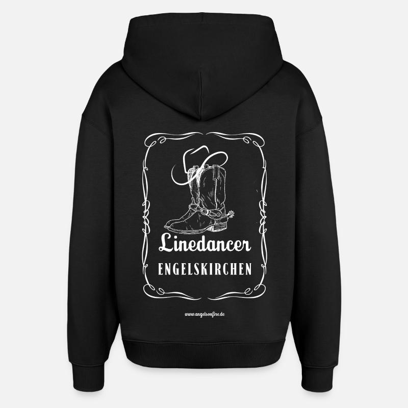 Linedancer Engelskirchen Old Time Linedance Shirt - Oversized Unisex Hoodie von Stanley/Stella - Schwarz