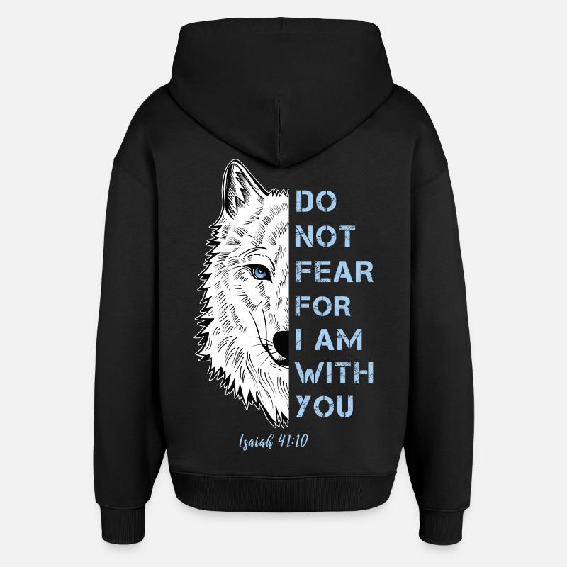 Citation religieuse - Sweat à capuche unisexe Stanley/Stella Oversized - noir