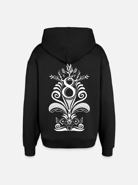Kurbits V8 No:2 - weiß - Oversized Unisex Hoodie von Stanley/Stella - Schwarz