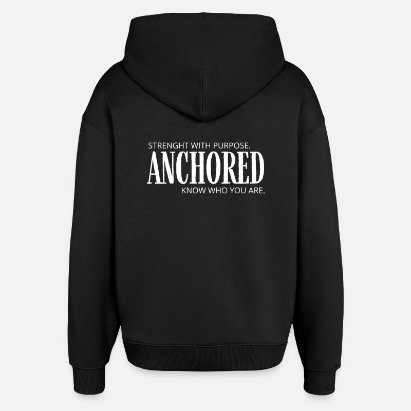 VERANKERT - Oversized Unisex Hoodie von Stanley/Stella - Schwarz
