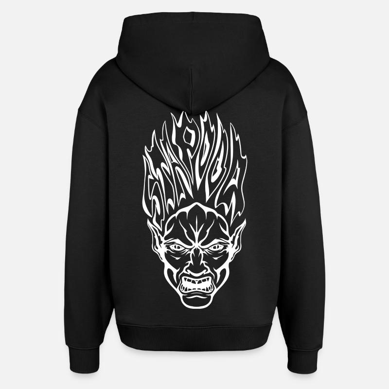 Stapooa demon1 - Oversized Unisex Hoodie by Stanley/Stella - black