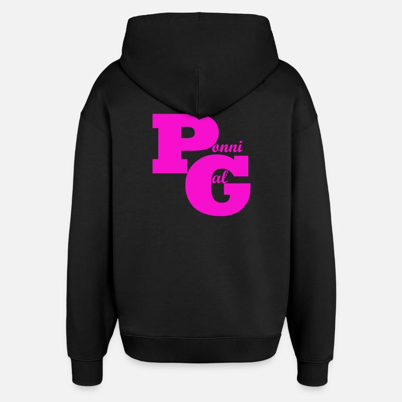 fou de poneys - Sweat à capuche unisexe Stanley/Stella Oversized - noir