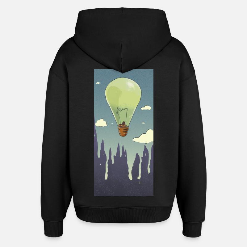 Ampoule ballon - Sweat à capuche unisexe Stanley/Stella Oversized - noir