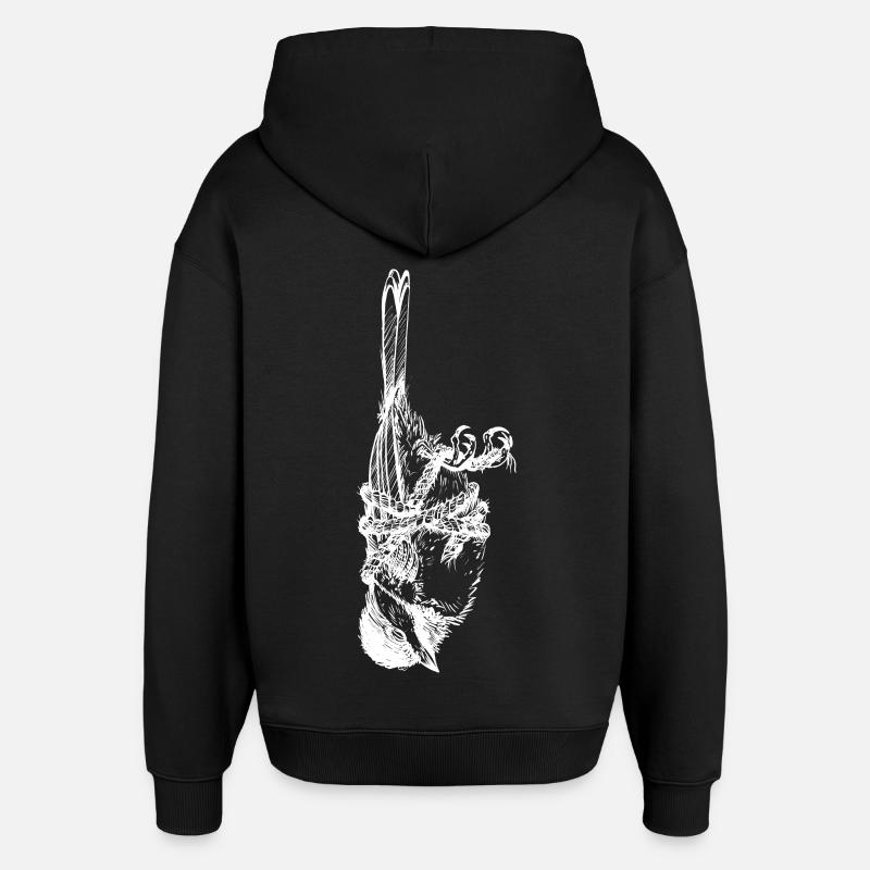 Oiseau - Sweat à capuche unisexe Stanley/Stella Oversized - noir