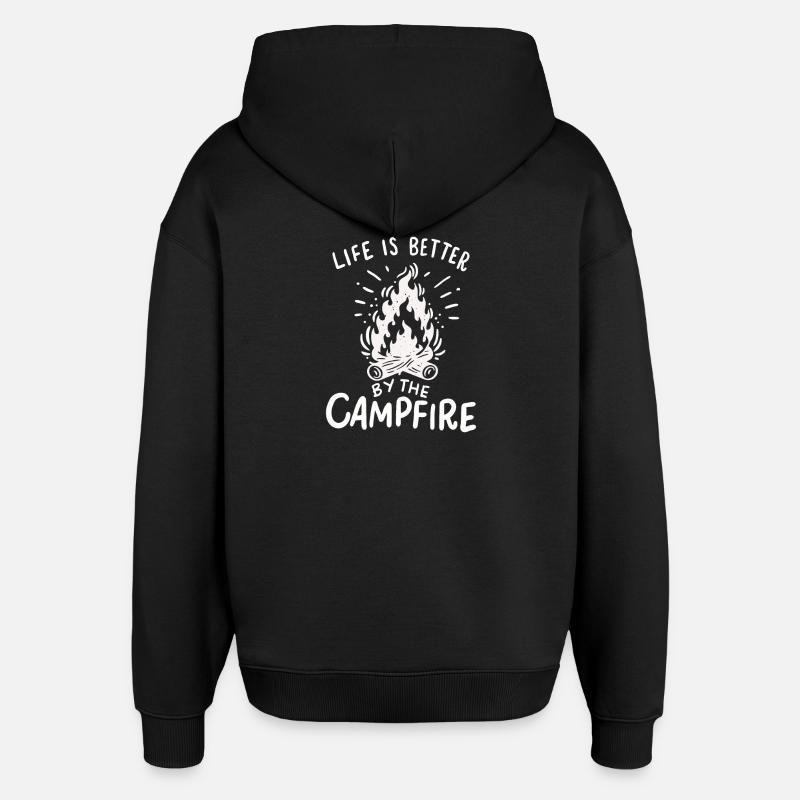 Camping - Oversized Unisex Hoodie von Stanley/Stella - Schwarz