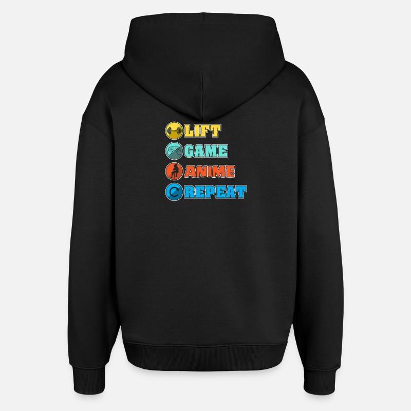 Anime - Sweat à capuche unisexe Stanley/Stella Oversized - noir