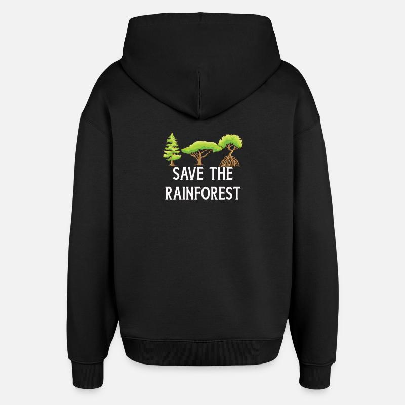 Save The Rainforest - Oversized Unisex Hoodie von Stanley/Stella - Schwarz