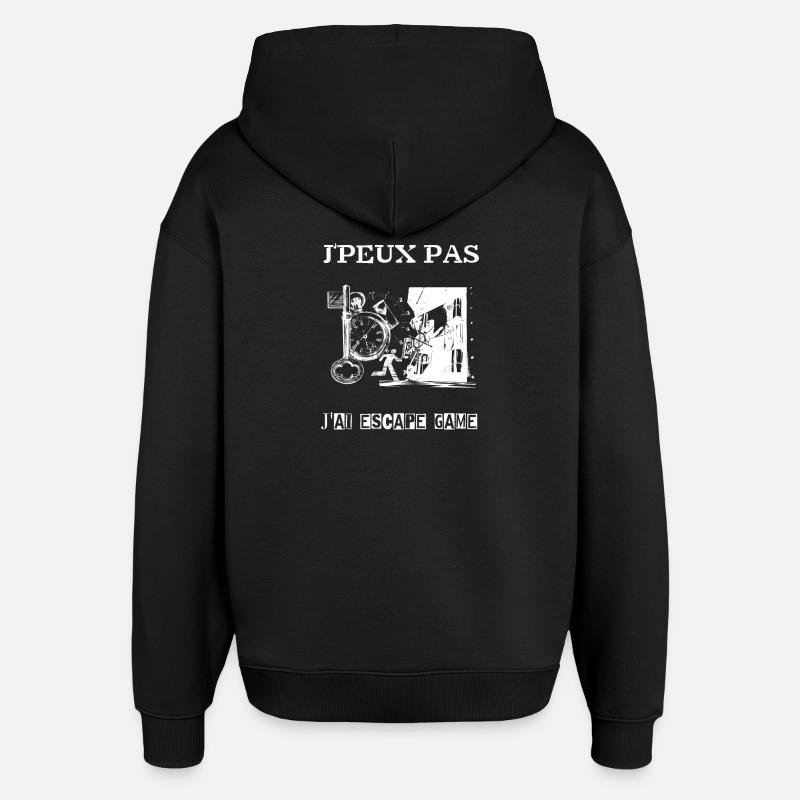 J'peux pas j'ai escape game - Sweat à capuche unisexe Stanley/Stella Oversized - noir