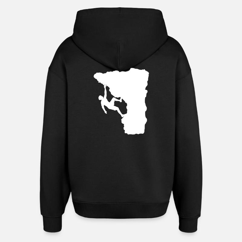 Climber on the ledge - Oversized Unisex Hoodie by Stanley/Stella - black