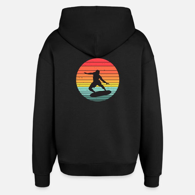 surf, surfer, surfeur - Sweat à capuche unisexe Stanley/Stella Oversized - noir