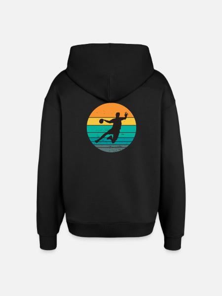 handball, handball fan, playing handball - Oversized Unisex Hoodie by Stanley/Stella - black