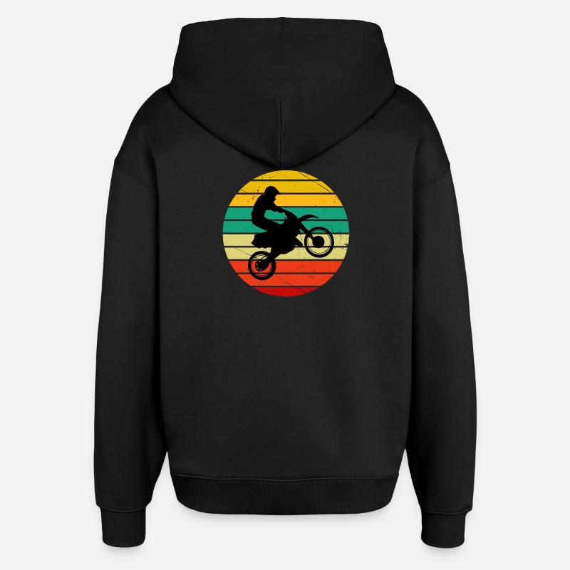 chopper, motard, fan de moto - Sweat à capuche unisexe Stanley/Stella Oversized - noir