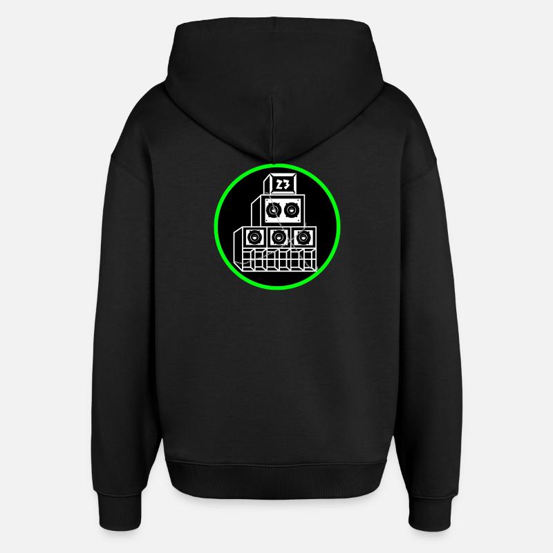 Free tekno - Sweat à capuche unisexe Stanley/Stella Oversized - noir