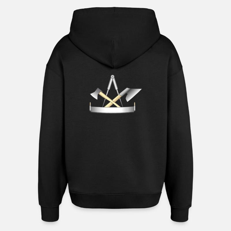 Charpentier, signe de guilde - Sweat à capuche unisexe Stanley/Stella Oversized - noir