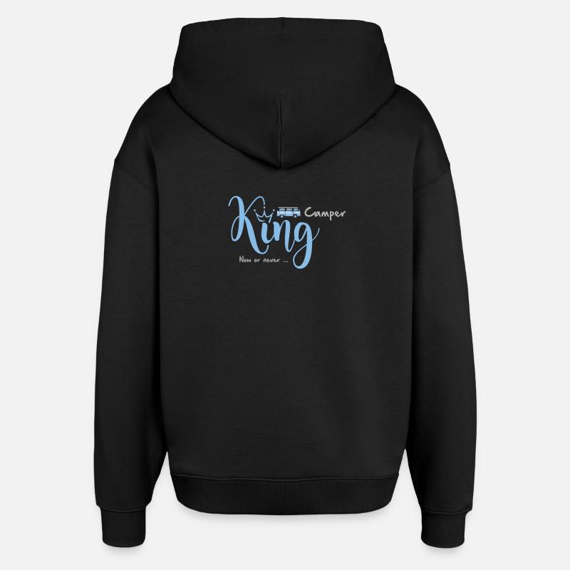 Camper King - Sweat à capuche unisexe Stanley/Stella Oversized - noir