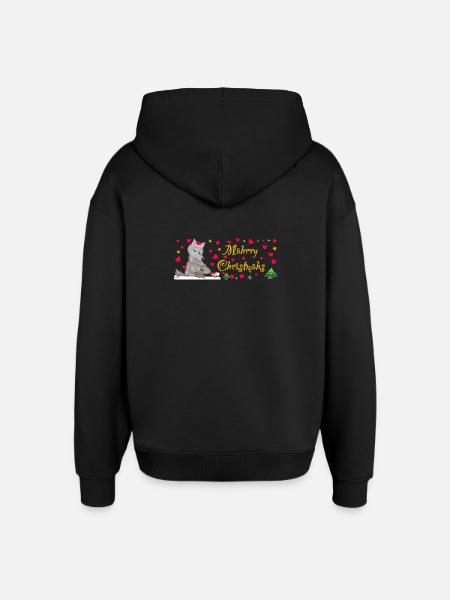 Iconic Wolf Christmas, MÄHrry Christmähs Stern - Oversized Unisex Hoodie by Stanley/Stella - black