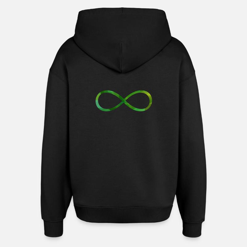 Symbole infinie signe - Sweat à capuche unisexe Stanley/Stella Oversized - noir