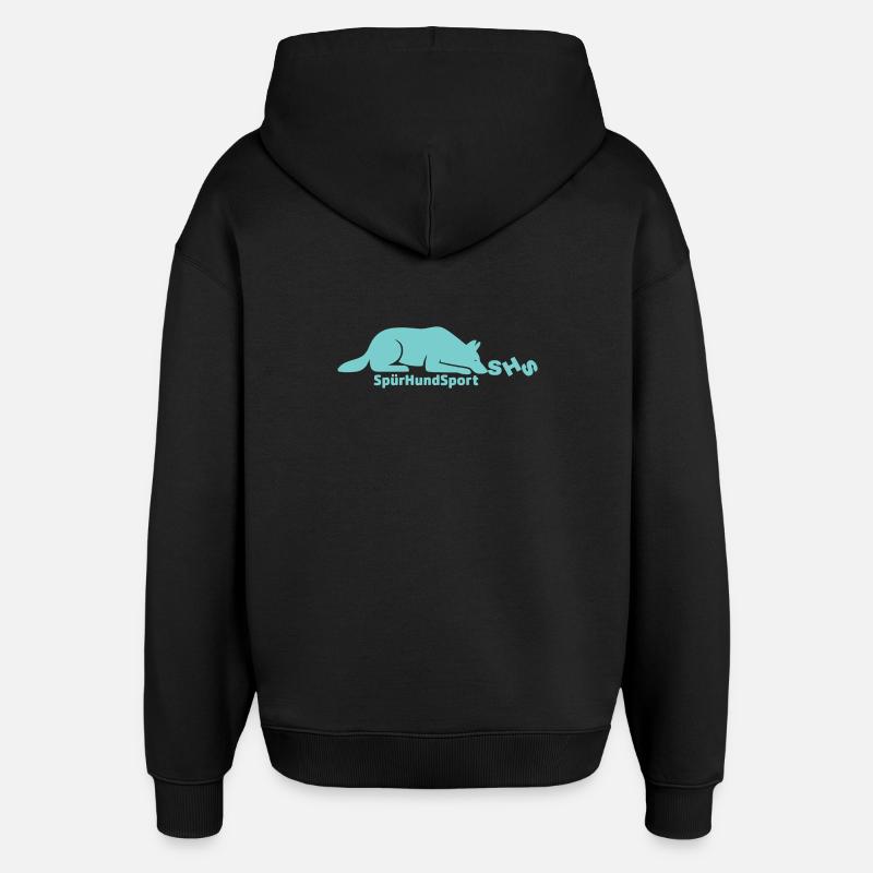 Logo SHS à la monnaie - Sweat à capuche unisexe Stanley/Stella Oversized - noir