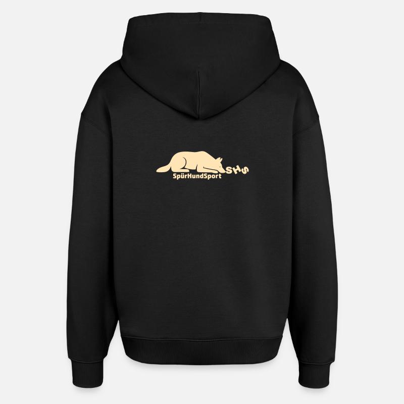 Logo SHS beige - Sweat à capuche unisexe Stanley/Stella Oversized - noir