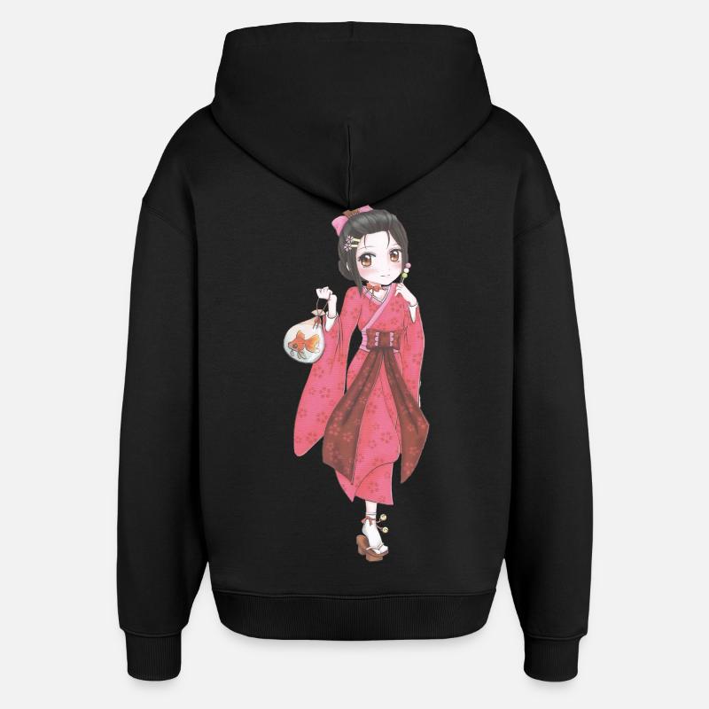 Mangas - Sweat à capuche unisexe Stanley/Stella Oversized - noir