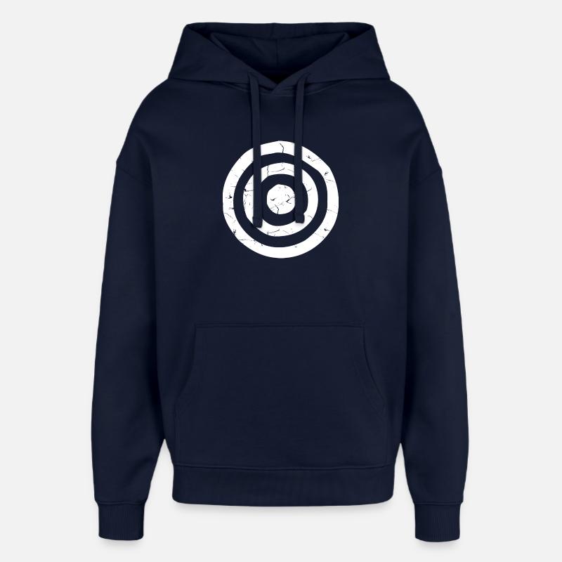 Target Target dirty white - Oversized Unisex Hoodie by Stanley/Stella - navy
