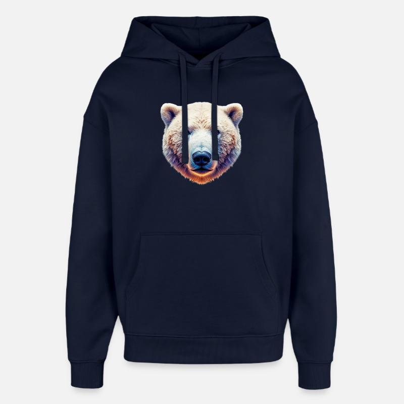 Weißer Eisbär - Oversized Unisex Hoodie von Stanley/Stella - Navy
