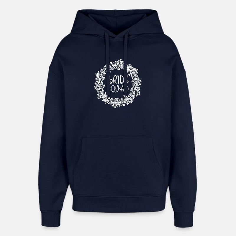 Bride Squad Couronne Feuilles - Sweat à capuche unisexe Stanley/Stella Oversized - marine