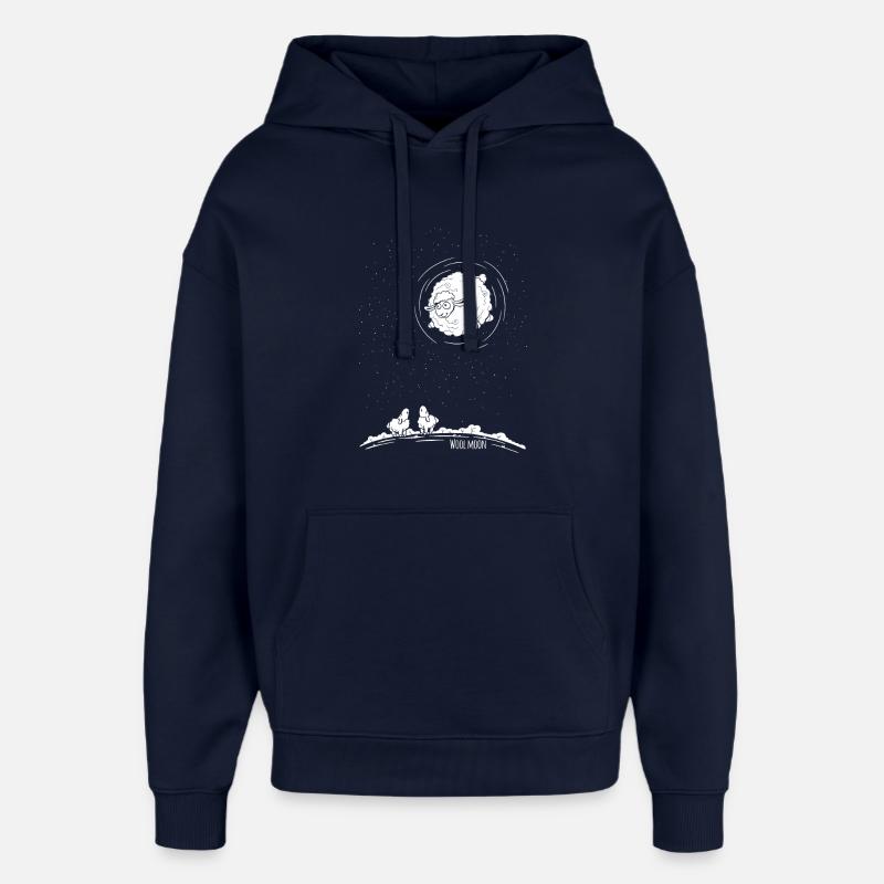 Lune de laine - Sweat à capuche unisexe Stanley/Stella Oversized - marine