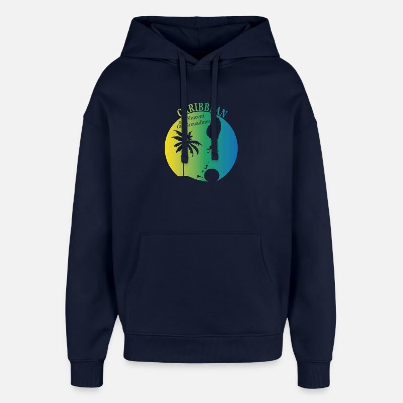 St VINCENT & LES GRENADINES - Sweat à capuche unisexe Stanley/Stella Oversized - marine