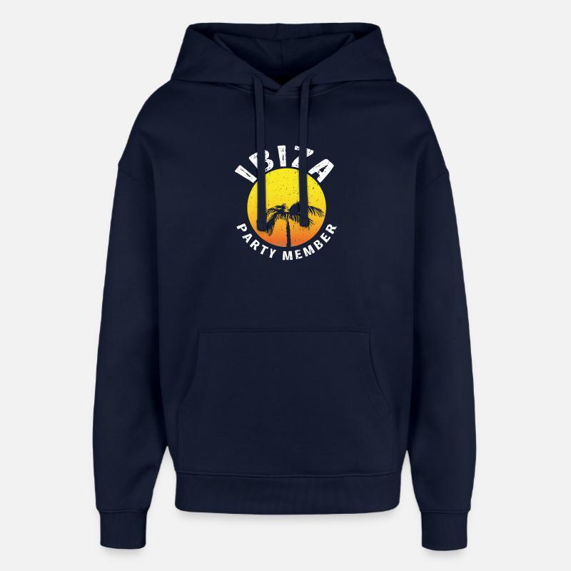 MEMBRES DU PARTI IBIZA - Sweat à capuche unisexe Stanley/Stella Oversized - marine