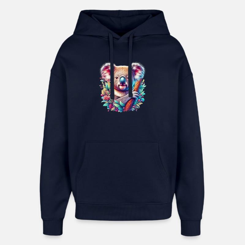 Koala - Sweat à capuche unisexe Stanley/Stella Oversized - marine