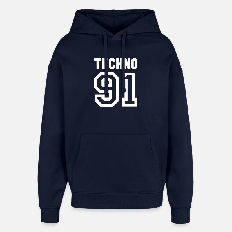 TECHNO Rave 90er Raver - Oversized Unisex Hoodie von Stanley/Stella - Navy