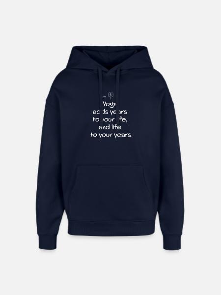 Yoga - Oversized Unisex Hoodie by Stanley/Stella - navy