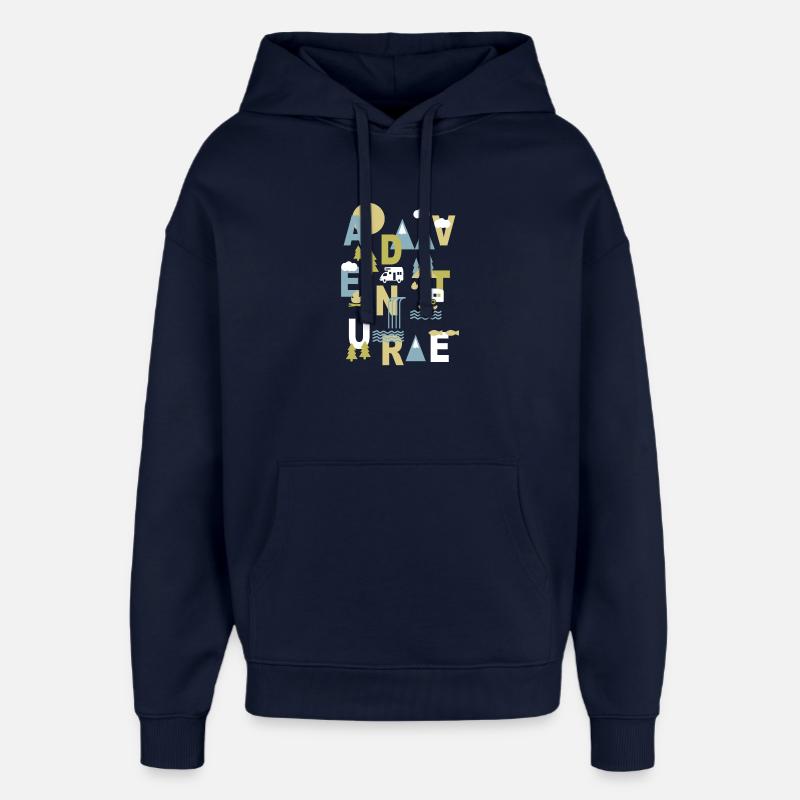 Aventure en plein air - Sweat à capuche unisexe Stanley/Stella Oversized - marine