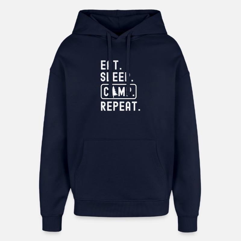 Campen Camping - Sweat à capuche unisexe Stanley/Stella Oversized - marine