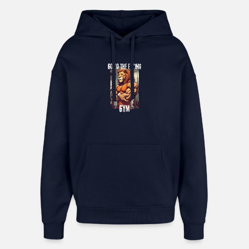 Fort comme un lion - Sweat à capuche unisexe Stanley/Stella Oversized - marine