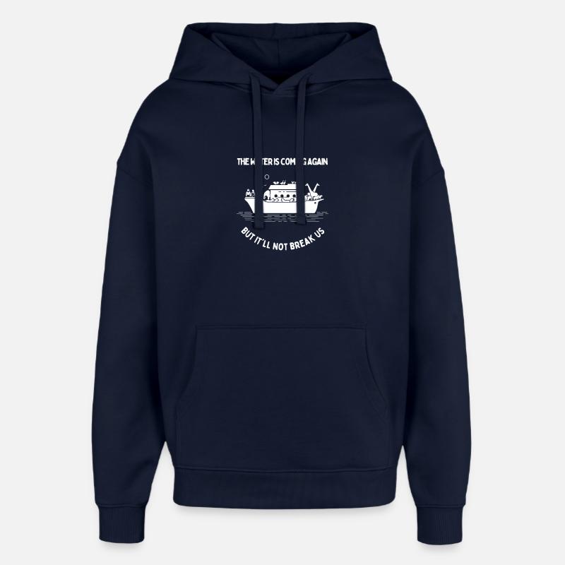 L’eau arrive - Sweat à capuche unisexe Stanley/Stella Oversized - marine