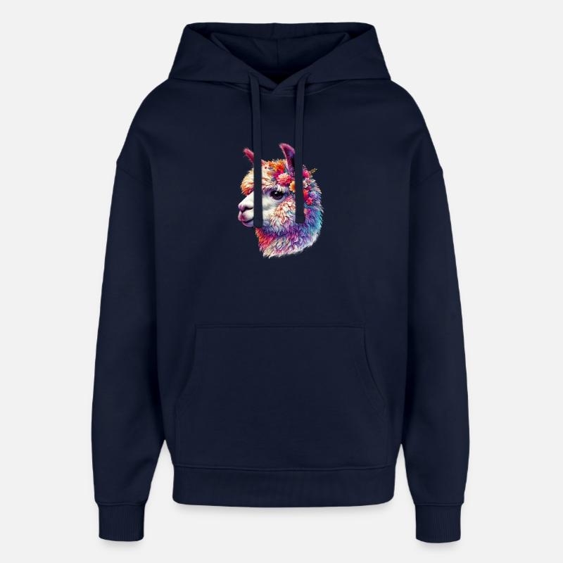 Alpaga - Sweat à capuche unisexe Stanley/Stella Oversized - marine