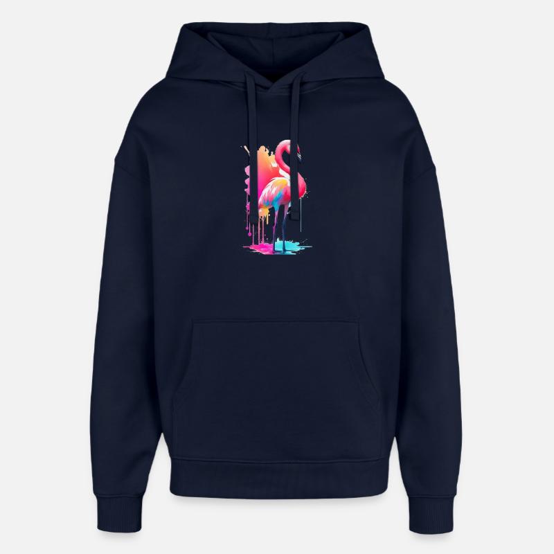 Flamant - Sweat à capuche unisexe Stanley/Stella Oversized - marine