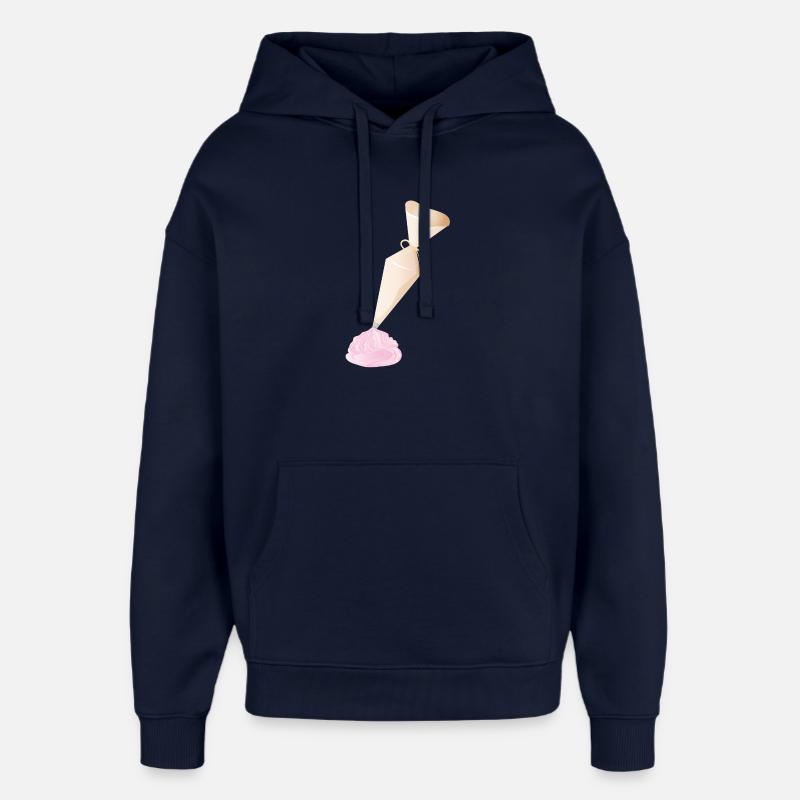 Sahnespritzbeutel mit rosa Häubchen - Oversized Unisex Hoodie von Stanley/Stella - Navy
