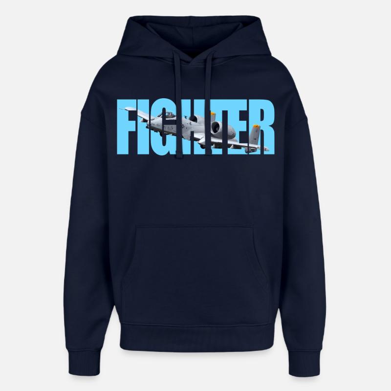 Chasseur A-10 Thunderbolt II - Sweat à capuche unisexe Stanley/Stella Oversized - marine