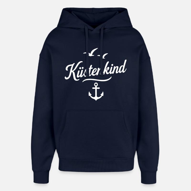Enfant côtier - Sweat à capuche unisexe Stanley/Stella Oversized - marine
