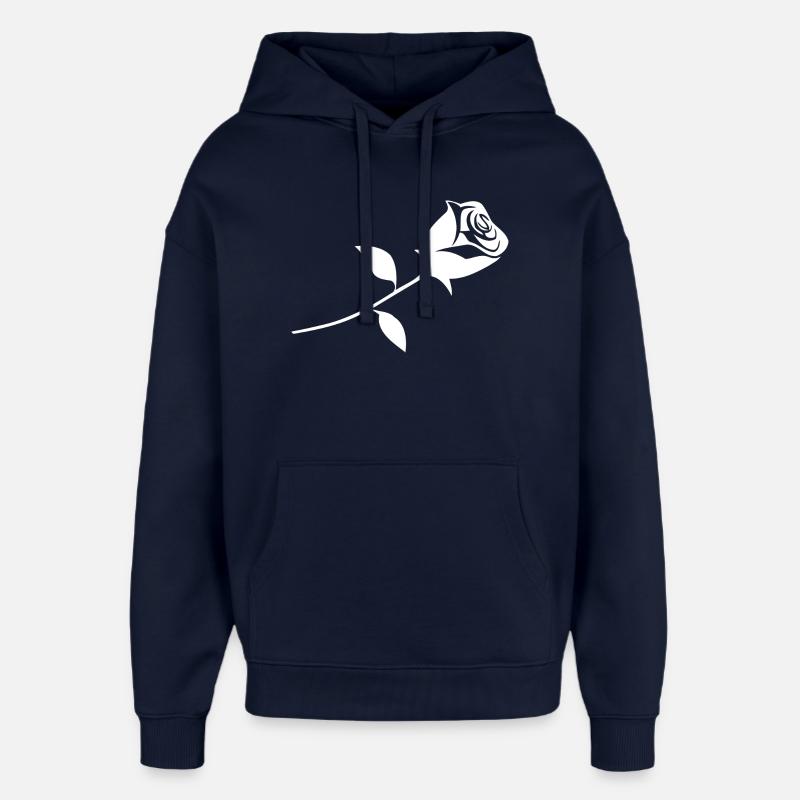 Une rose - Sweat à capuche unisexe Stanley/Stella Oversized - marine