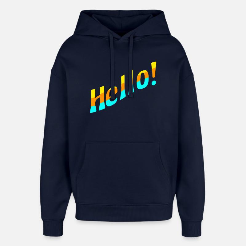 Bonjour! - Sweat à capuche unisexe Stanley/Stella Oversized - marine