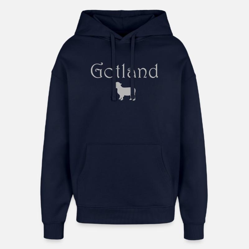 Moutons de Gotland - Sweat à capuche unisexe Stanley/Stella Oversized - marine