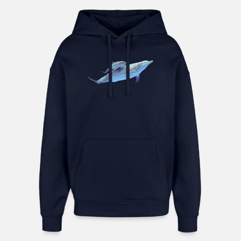 Dauphin - Sweat à capuche unisexe Stanley/Stella Oversized - marine